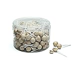 iChuches Rondos Bombones de Chocolate con Palo | Bote de 140 Unidades | Chocolate Premium Blanco o Negro | Ideal para Candy Bar, Eventos y Hostelería | Sin Gluten (Chocolate Blanco)