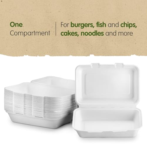 Box da asporto scomparto Bagasse 1 - 165 x 240 x