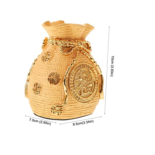 Creative Resin Lucky Money Bag Piggy Bank Ornament Vivid Car Interior Decor Delicate Texture and Fade Resistant Decorative Coin Saving Figurine for Vehicle2