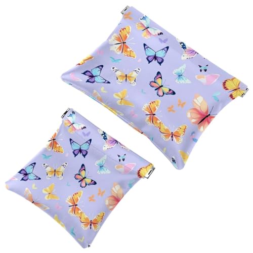 Travel Chic: Colorful Butterfly-1036 - Custodia portatile per trucchi e piccoli oggetti Multicolore