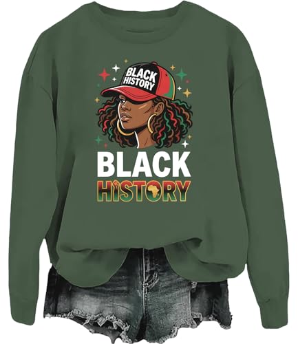 Jiarenyouyue Black History Sweatshirt Cultural Heritage Celebration Pullover African History Art Top
