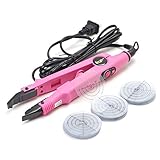 Vlasy Pre bonded Fusion Hair Extensions Connector Wand Kits With 50Pcs Single Holes Spacer Template (Pink)