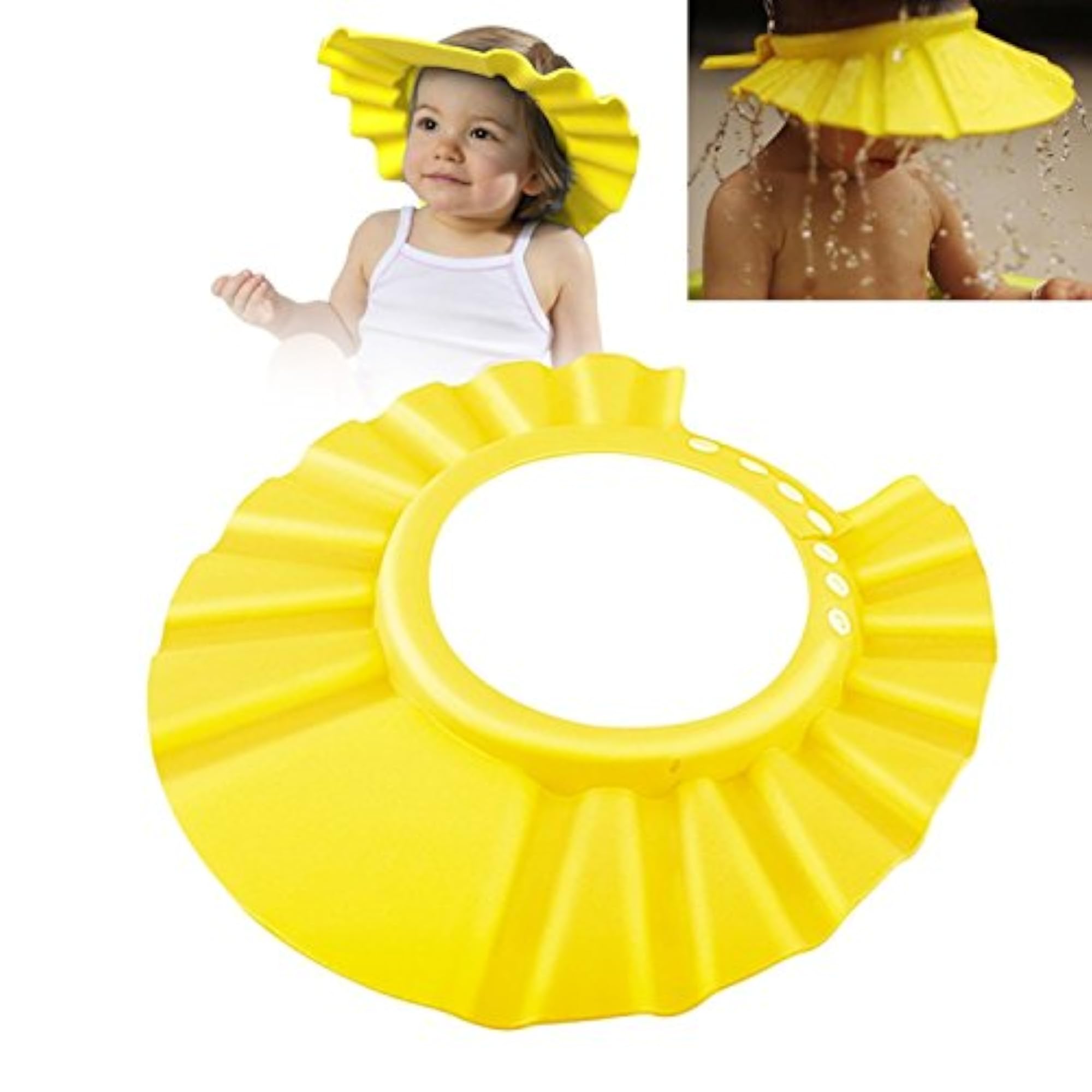 Adjustable Safe Soft Bathing Baby Shower Cap, Hair Wash