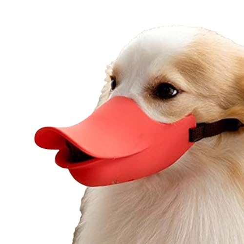 Anti Bite Muzzle for Dogs, Soft Silicone Duck Bill Muzzle for Dogs, Duck Mouth Shape Dog Mouth Cover Adjustable Anti-Called Dog Muzzle for Medium Large Dogs
