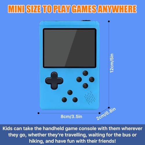 Handheld Game Console for Kids - 500 Retro Video Games - 3.0" LCD Screen - Portable Game Player with Rechargeable Battery - Mini Electronic Toy Gift for Boys and Girls - Image 3