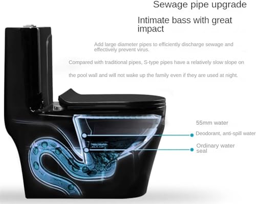 Inodoro inteligente SDdPulse negro con bidé integrado, una pieza, altura cómoda, forma rectangular, dimensiones 690x390x740 mm miniatura 3