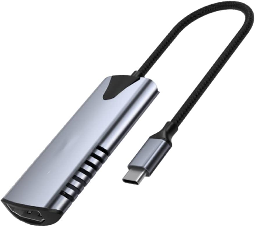 Video Capture Card Type Video Grabber Record for Game Live Streaming Camera (Color : Silver Size : One Size) (Silver One Size)