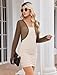 Women Sheer Shrugs Long Sleeve Cropped Cardigan Open Front Bolero Shrug for Evening Dressy Brown XXL