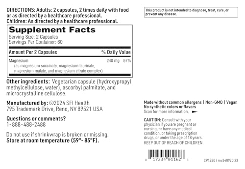 SFI Health CP1830 Multi Magnesium Supplement