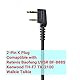 HYS Walkie Talkie Handheld Speaker Micrphone, 2 Pin Shoulder Mic Compatible for Baofeng UV-5R 5RA 5REPLUS Kenwood Two Way Radio Accessories