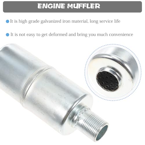 Artibetter 3/4 Zoll Motorschalldämpfer Auspuff für Rasenmäher und Generator Verzinktes Eisen Ersatzteil Kompatibel mit Briggs 294599
