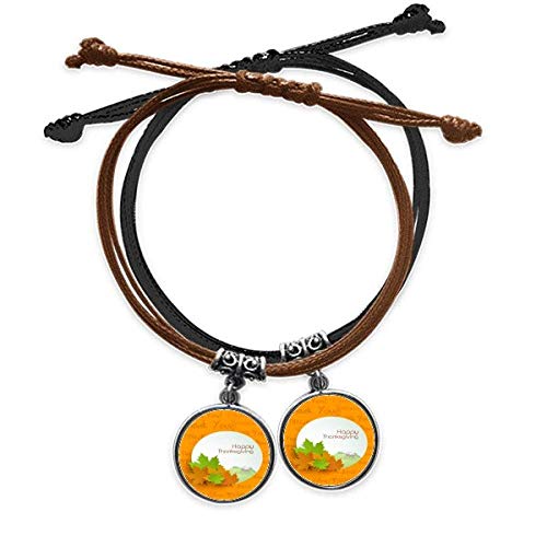 Bracelet cuir double Thanksgiving fini les pannes d'idées cadeaux