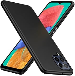 TesRank Samsung Galaxy M33 Case, Soft TPU Cover Matte [Anti-scratch] [Anti-fingerprint] for Samsung Galaxy M33-Black