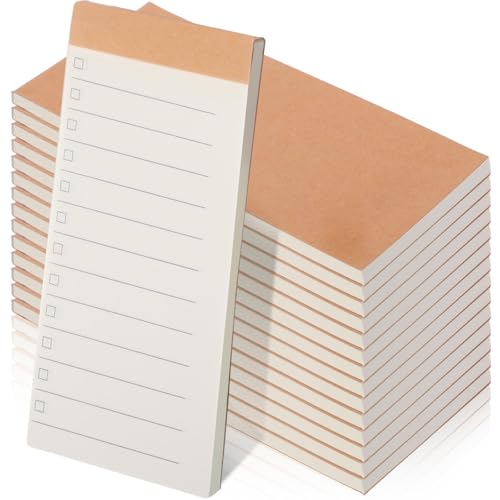 Bloc-notes de listes de choses à faire 14 x 7 cm carnet de poche kraft bureau et épicerie