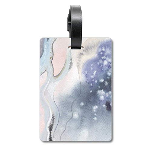 Étiquette bagage encre abstraite aquarelle pour valise voyage