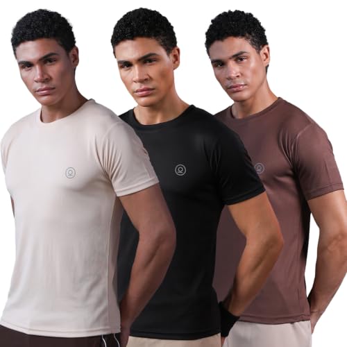 Image of CHKOKKO Gym T Shirts for Men Workout Activewear Solid Quick Dry Sports Tshirt for man Breathable Lightweight Half Sleeve Regular Fit Round Neck Running Boys T Shirt