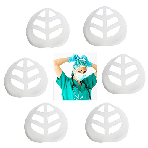 6 Pack Silicone 3D Inner Support Bracket for Mask - Internal Protective Support Cage Cover - Lipstick Protector Stand Nose Protection Frame