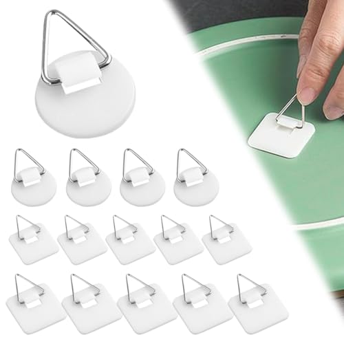 VONJUMA 15 Pcs Cuelga Cuadros Adhesivo Colgadores Adhesivos Organización Práctica Y Versátil Ideal Para Platos Marcos De Fotos Obras De Arte Fácil Instalación Y Durabilidad Garantizada 3 Formas