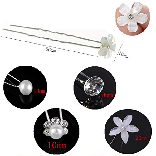 90 pezzi forcine capelli da sposa con perline a