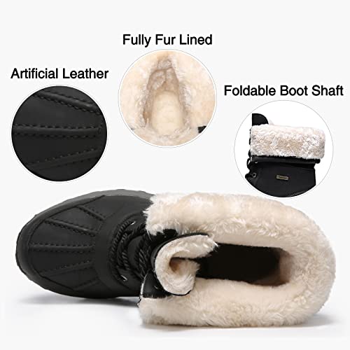 Mens Snow Duck Boots Waterproof Insulated Warm Fur Lined Winter Boots Non Slip Rubber Hiking Boots Casual Outdoor4
