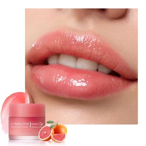 Image of FeiCuiYun Lip Sleeping Mask, Moisturization and Antioxidants, Nourish, Hydrate, Flaky, Dry Lips (03#Grapefruit, 1Pcs)