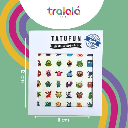Tatuagem Temporária Infantil Divertida Mini Monstrinhos