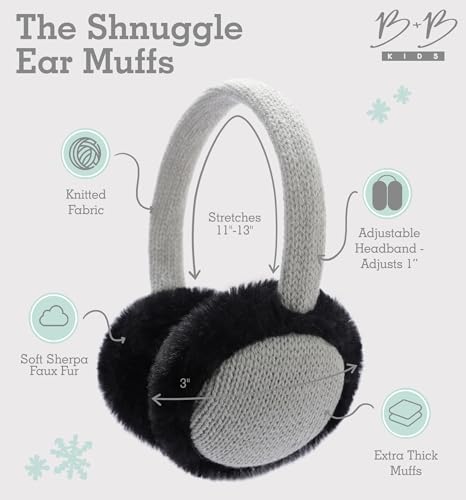 Image of Brook + Bay Kids Ear Muffs - Winter Animal Earmuffs - Cozy Ear Warmers