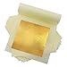 HALYKADU Blattgold Essbar 24 Karat Goldfolie-Echte Blattgold Essbares Gold,10 Blatt Gold Leaf für Basteln,Lebensmittel,Kuchen,Backen,Torten Dekorfolie