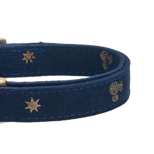 Collar de algodón para perros pequeños azul oscuro talla S miniatura 5