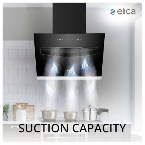 Image of Elica 60 cm 1200 m3 /hr Filterless Kitchen Chimney with 15 Years Warranty (EFL-S607 LTW VMS, Motion Sensor Control)