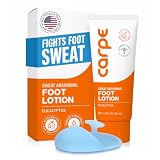 Carpe Sweat Absorbing Foot Lotion WITH APPLICATOR, A dermatologist-recommended solution to stop sweaty, smelly feet, Helps prevent blisters, Great for hyperhidrosis. 1 Tube + Applicator