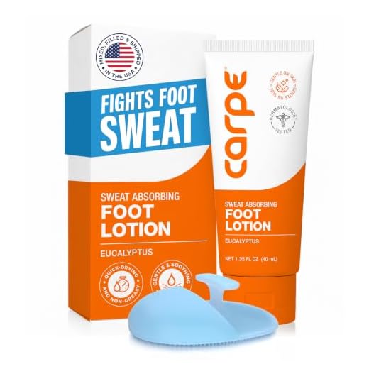 Carpe Antiperspirant Foot Lotion WITH APPLICATOR, A dermatologist-recommended solution to stop sweaty, smelly feet, Helps prevent blisters, Great for hyperhidrosis. 1 Tube + Applicator