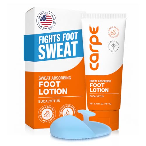 Carpe Sweat Absorbing Foot Lotion WITH APPLICATOR A dermatologist-recommended solution to stop sweaty smelly feet Helps prevent blisters Great for hyperhidrosis. 1 Tube + Applicator