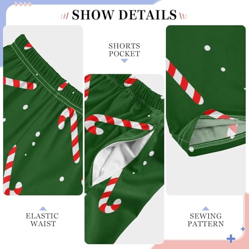 Boys' Pants Christmas New Year Candy Green Long Bottoms Jogger Pants Elastic Waist Trousers with Pockets S-XL4