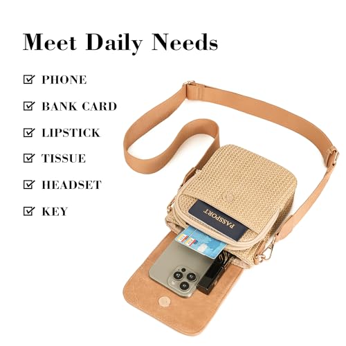 Ambistra Faux Straw RFID Crossbody Bag