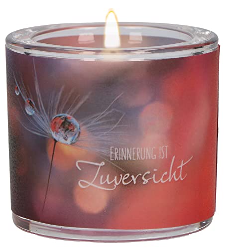 Erinnerung ist Zuversicht-Glaswindlicht: LichtMoment -inklusive Teelicht
