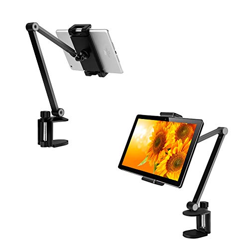 Aluminum Long Arm Tablet Stand Mount Compatible with iPhone/iPad/iPad Mini/iPad Pro 12.9