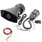 Viping Siren Police Car Siren Horn Speaker Car Shouting Alarm Police Horn with Microphone Amplifier...
