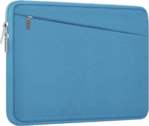 Image of 15.6 inch Laptop Sleeve, Slim Computer Carrying Bag Protective Cover Briefcase with Front Pocket, Durable Laptop Case for 15-16 Inch HP, Dell, Lenovo, Asus- Sky Blue