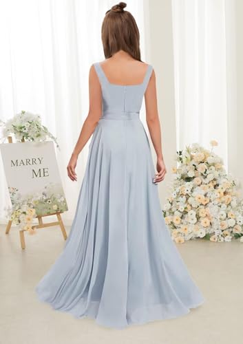 MRHUSH Junior Bridesmaid Dresses for Teen Girls Formal Dresses Chiffon A-Line Flower Girl Dress for Wedding Party Gowns4