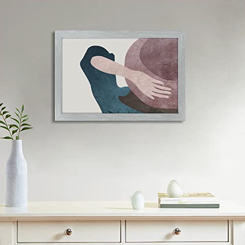 Golden State Art, 11X17 Wooden Picture Frame - Displays 11X17 Photos - Real Glass, Sawtooth Hanger, Swivel Tabs - Wall Mounting - Great For Posters, Weddings, And Engagements, Grey, 1 Pack #TOP5