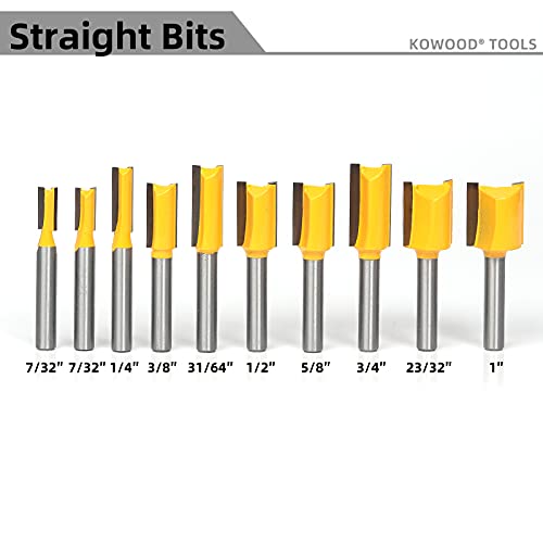 KOWOOD Router Bits Set 1/4 Inch Shank ,70 Piece Router Bit Set,Tungsten Carbide Router Bits Kit for Professional Woodworking - Image 3