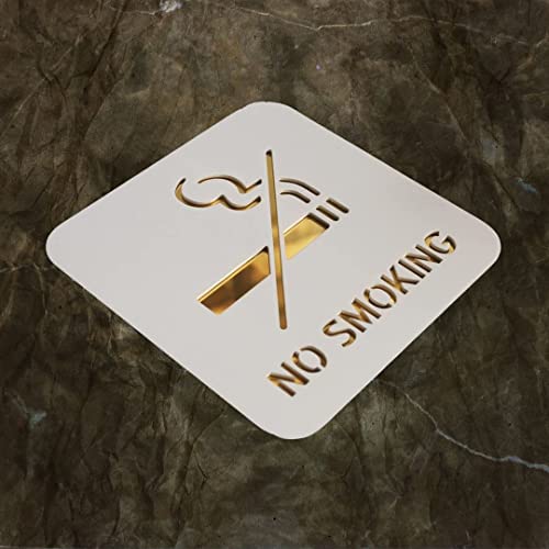 Image of CVANU 1pc No Smoking Acrylic Sign Board for Office /Business /Hospital Sign SelfAdhesive Board c35