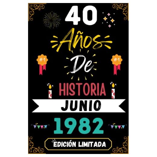 CUADERNO, 40 AÑOS DE HISTORIA JUNIO 1982 EDICIÓN LIMITADA: Regalo de 40 cumpleaños para mujeres y hombres, ideas de 40 cumpleaños... un cumpleaños... ... regalo de 40 cumpleaños para él/ella.