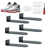 Floating Shoe Display Shelf for Wall Mount Acrylic Shelves Wall Mounted Organize Shoes Rack for...