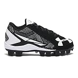 Under Armour Boy's Leadoff Low RM Jr. Baseball Cleat Black/White Size 1 M US
