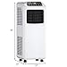 COSTWAY Portable Air Conditioner 8000 BTU with Remote Control, Energy Efficient for Rooms Up to 230 Sq. Ft, Cooling, Dehumidifying, Fanning, Sleeping Mode, Time Settings, Water Full Indication