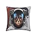 Housse De Coussin Chat de l'espace 810, Housse Coussin Taie d'oreiller Housses Coussin Decoratif Canapé Chaise Maison Salon Chambre Décoration, 45x45cm