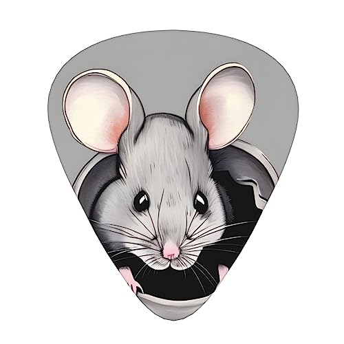 Grey Rat Gitarrenplektren, Premium-Zelluloid-Plektren für verbesserte Spielbarkeit und Klang.