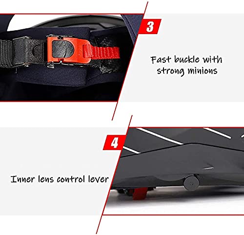 Casque moto modulaire bluetooth avec microphone et double visière - 6